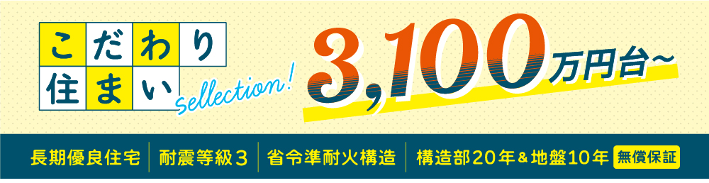 こだわり住まい分譲住宅3,100万円台～